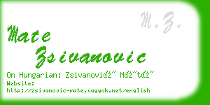 mate zsivanovic business card